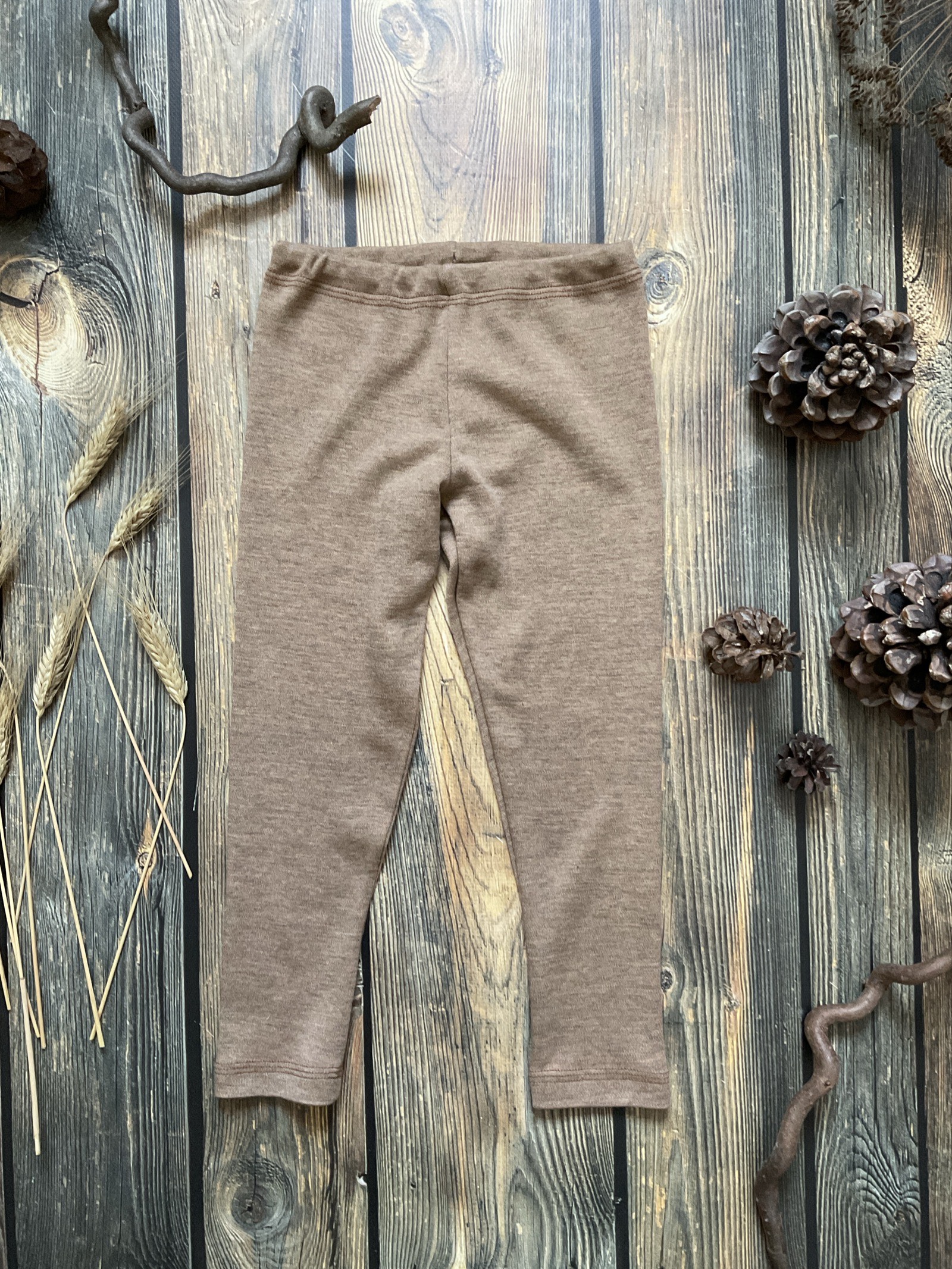 Leggings aus Merinojersey caramel